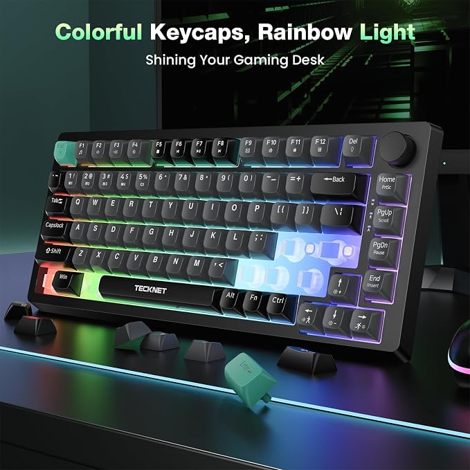 Teclado Gamer 75% Compacto Tecknet Cable USB miniatura 4