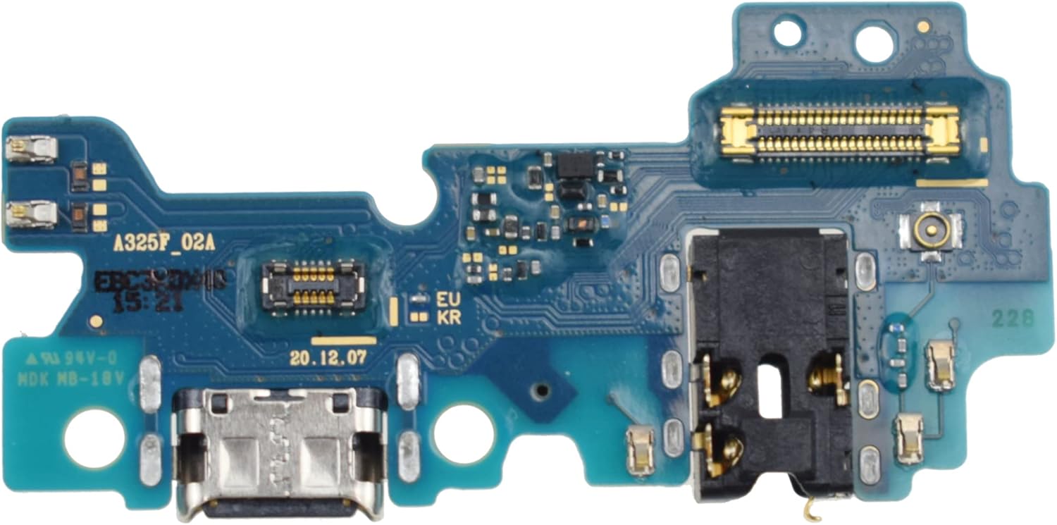 USB Charging Port Replacement Part Assembly Board for Samsung Galaxy A32 SM-A325F with Microphone Headphone Jack and Tool Kit