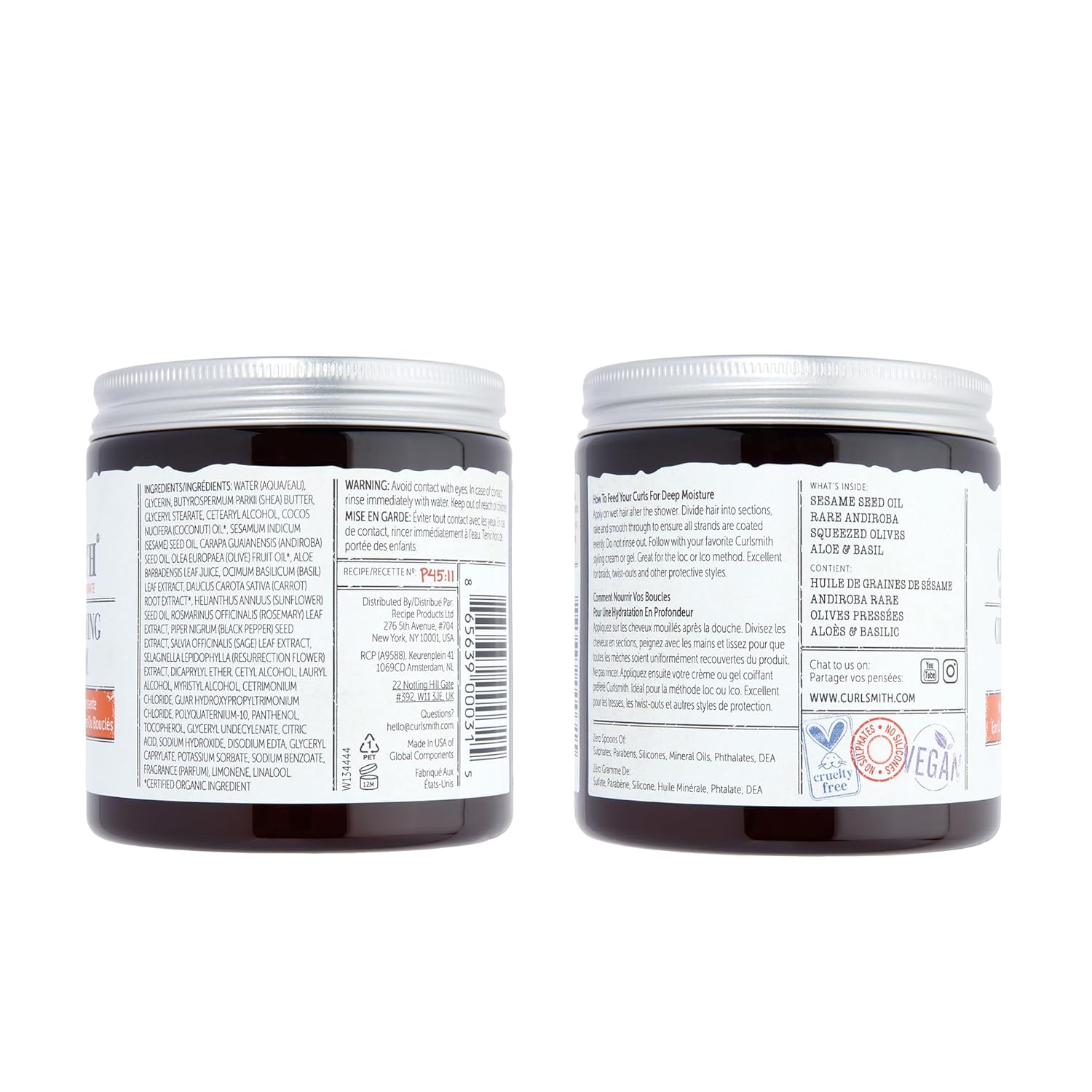 CURLSMITH Curl Conditioning Oil-in-Cream, Leave In for Thick Curly Hair, Deep Moisture Curl Conditioner, For All Types, Vegan & Cruelty-free