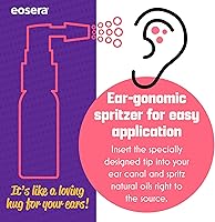 Vista 5 de eosera® Ear Itch MD® – Spray de gotas para oído de acción rápida – Fórmula calmante que hidrata naturalmente el conducto auditivo mientras calma