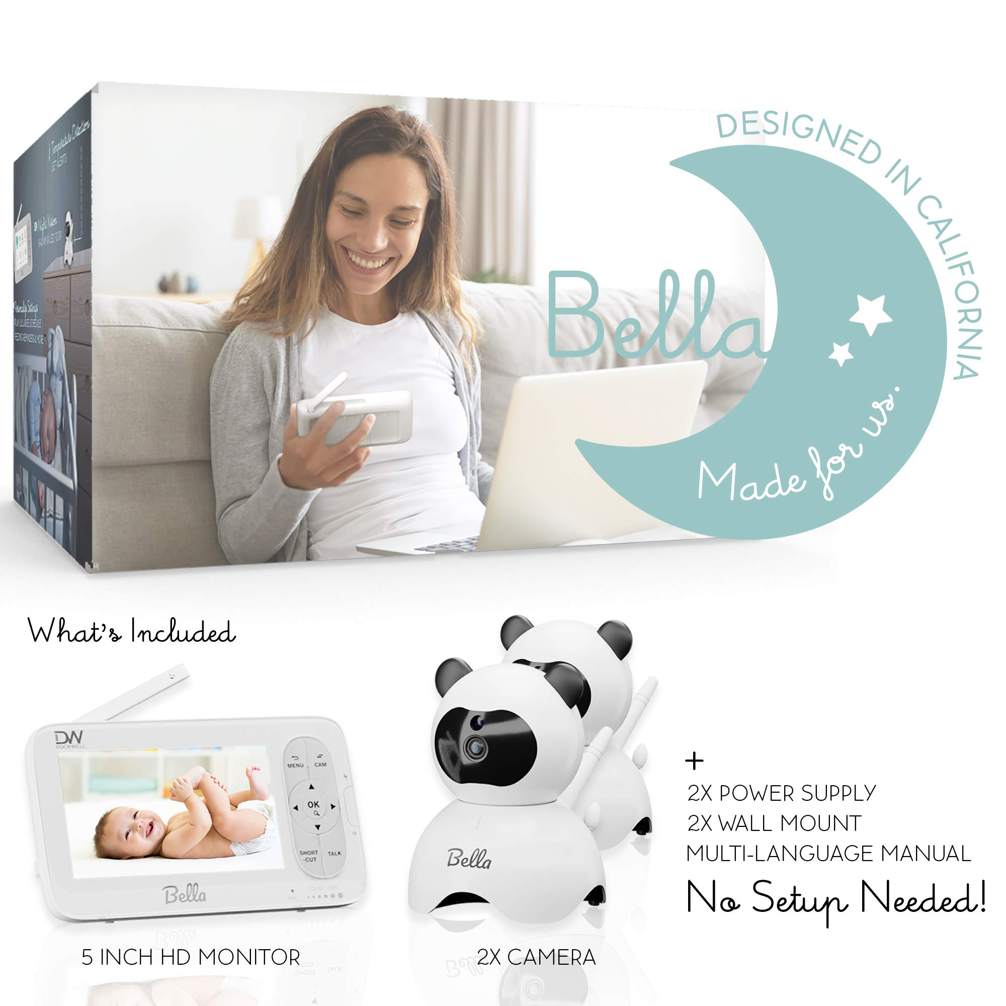 Desertcart Bable Babyphone Dockwell Bella Baby Monitor With Cameras And  Audio