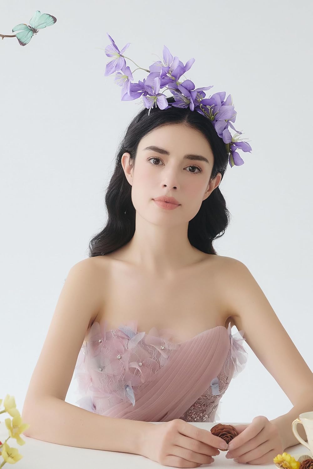 Coucoland Flower Fascinators for Women - Tea Party Floral Headband Church Kentucky Cocktail Derby Hats for Wedding Costume - Image 4