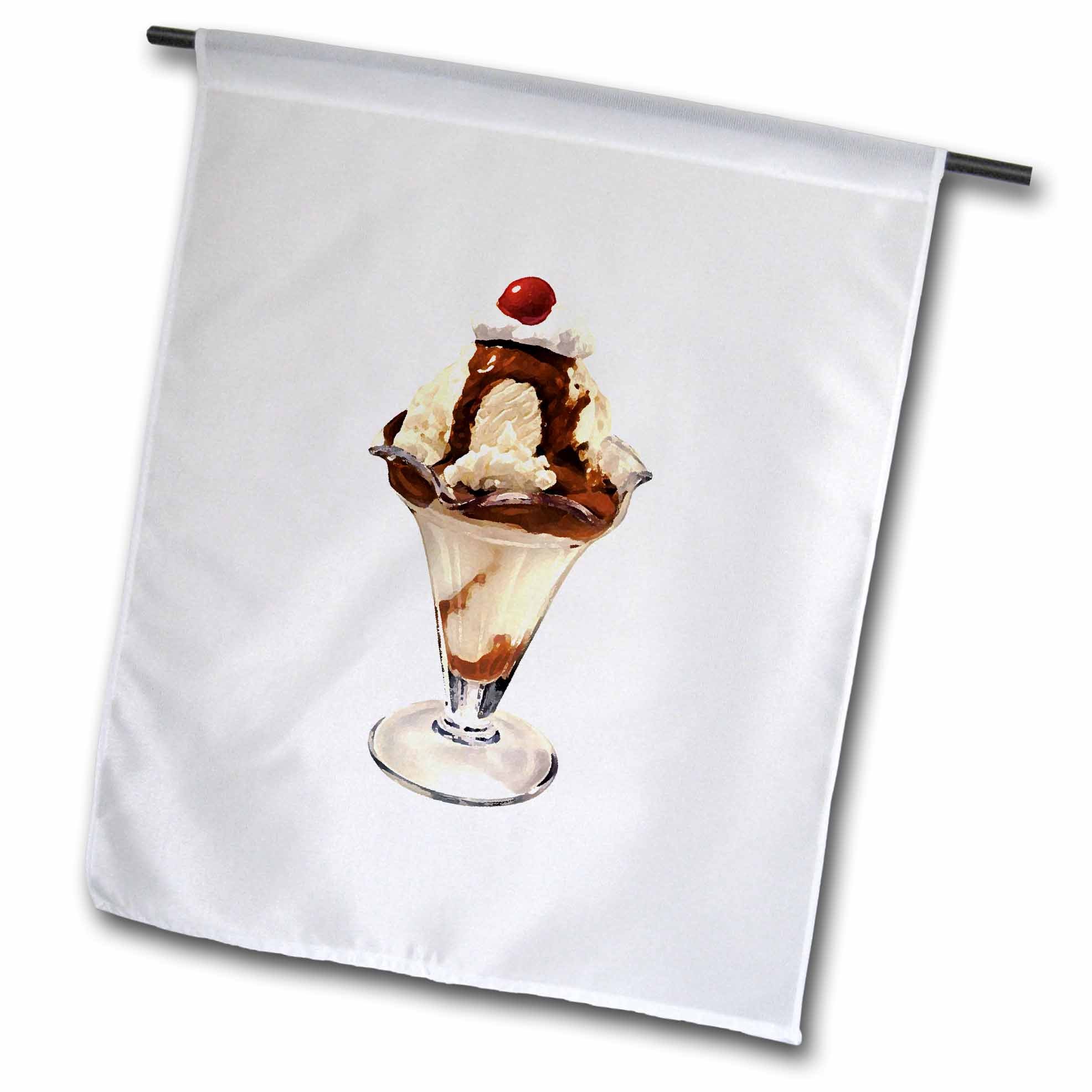 3dRose Gartenflagge 'Eisbecher' – 30,5 X 45,7 Cm, Aus Polyester, Für Balkon & Garten