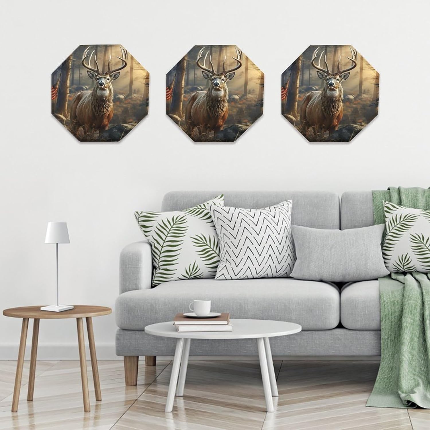 Ctagon Metal Sign for Home, Modern Display Plate for Kitchen, Deer Hunting Season Plates Accent Hanging Wall Decorations 3PCS for Living Room, Bedroom, Hallway, Hotel