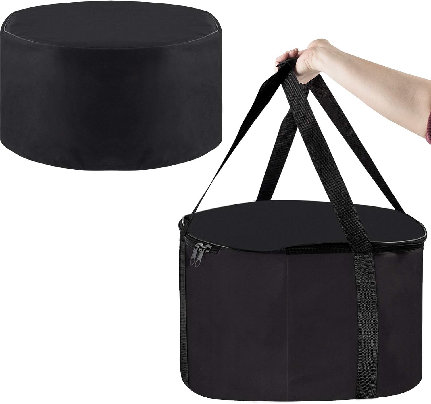 Carry Bag and Cover for Outland Firebowl 863 864 Cypress Outdoor Portable Propane Gas Fire Pit, 21 Inch Dia, Water-Resistant