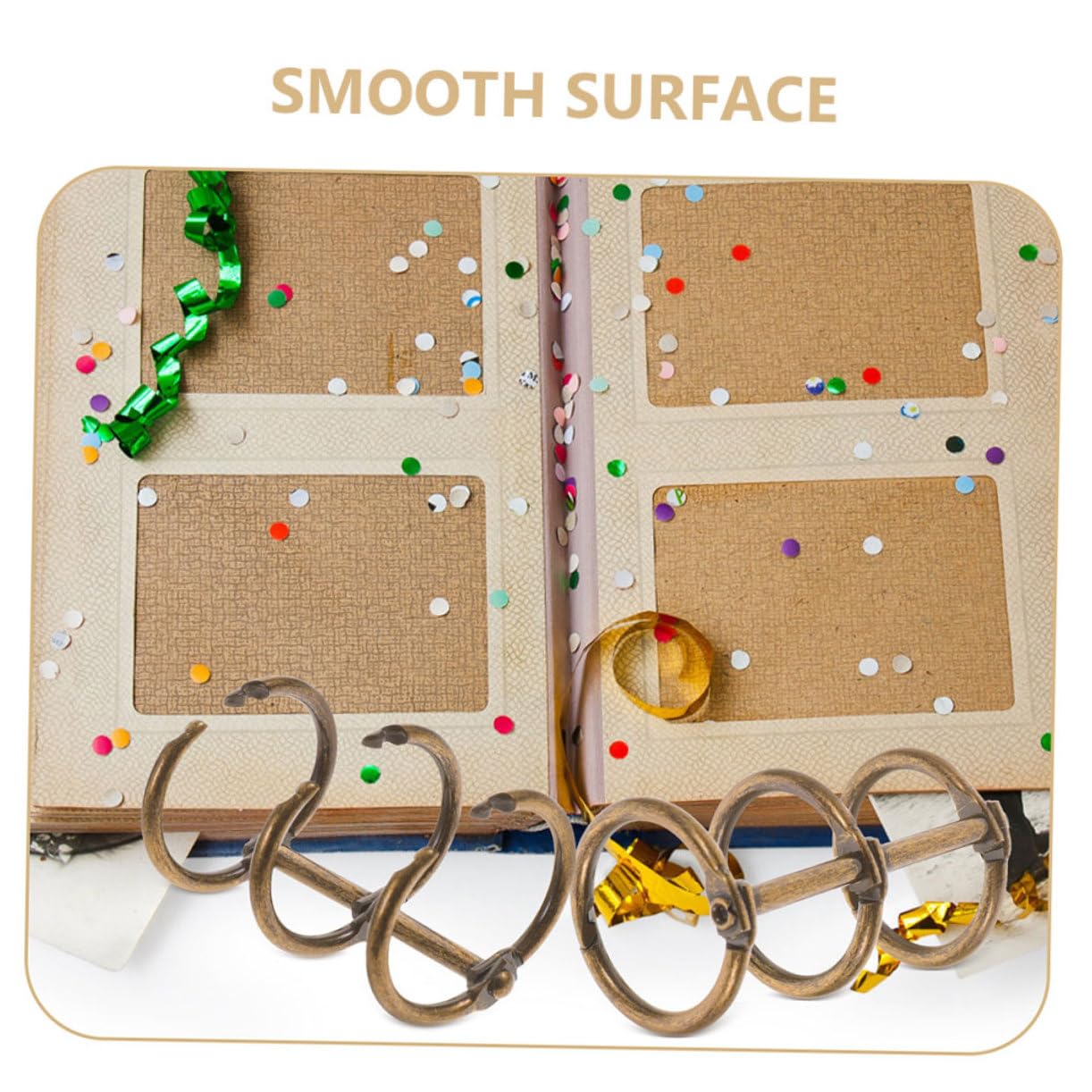Tofficu 30pezzi Anelli Metallici Per Raccoglitori Anelli Portatili Per Scrapbooking e Organizzazione Documenti Per Ufficio Scuola e Casa Antico