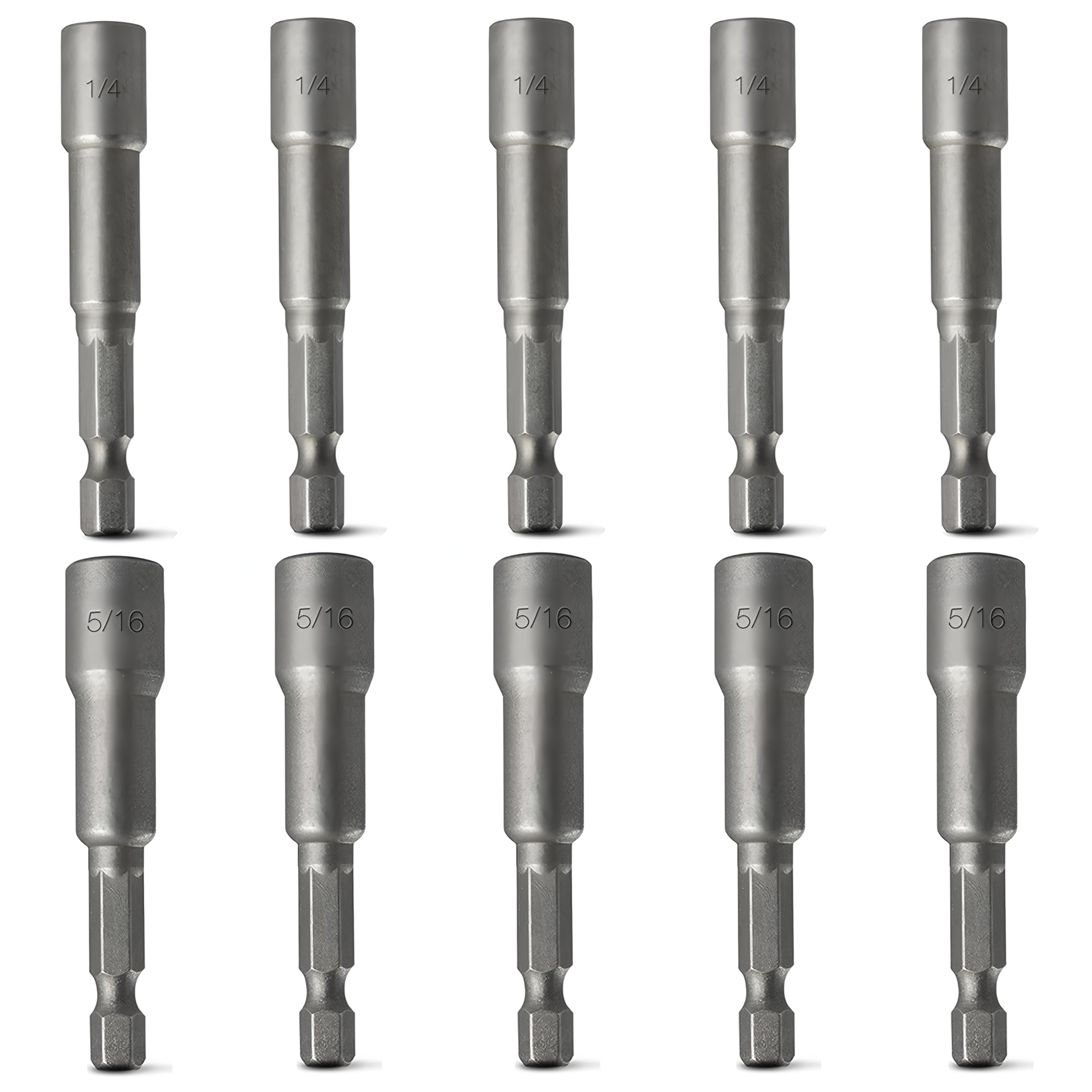 Tourne-écrous magnétiques pour perceuse lot de 10 douilles hexagonales 6,35 mm