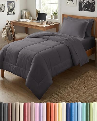 Miniatura 63 de Juego de edredón de tamaño Queen - Juego de cama de 3 piezas para todas las estaciones - 1 edredón suave acolchado con cintas en las esquinas y 2