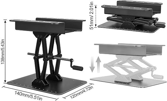 RC Car Stand, Aluminum Liftable Adjustable RC Car Work Stand, Repair & Display RC Stand for Traxxas TRX4 Axial Arrma Redcat Losi 1/8 1/10 1/12 1/14 1/16 1/18 1/24 RC Car (Black)