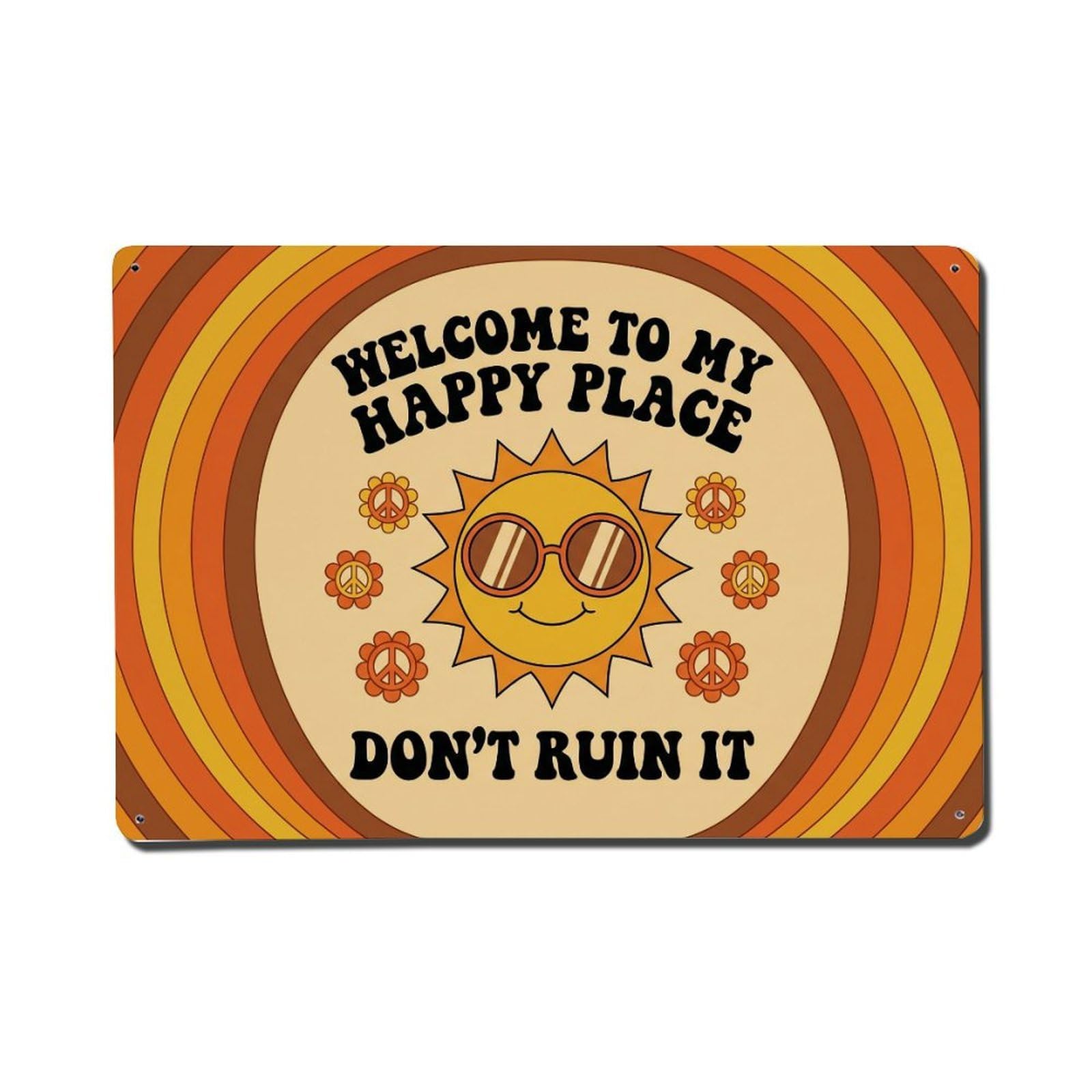 Sunshine Playful Entryway Humor Metal Tin Sign Plaque Wall Decor for Cafe, Club Bar, Office, Home Garden Metal Poster 8x12Inch