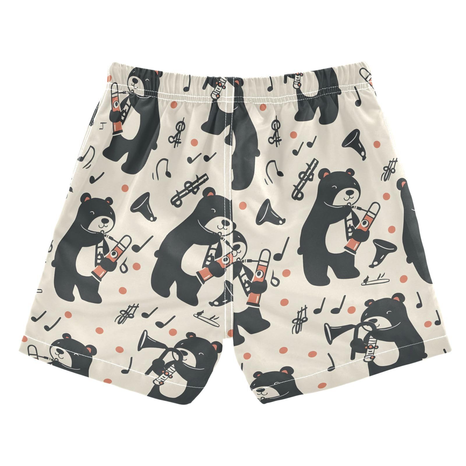 senya Bears and Tube Music Boys Swim Trunks Toddler Shorts Swimwear Boardshorts Multicoloured