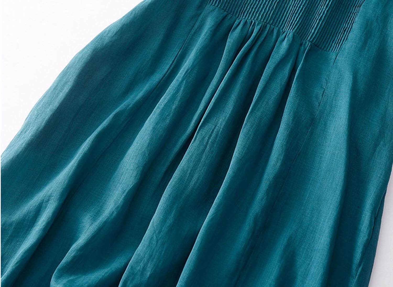 Women’s Casual Midi Dress with Pocket V Neck Short Sleeve Relaxed Flowy Dress Summer Long Dress - Image 5