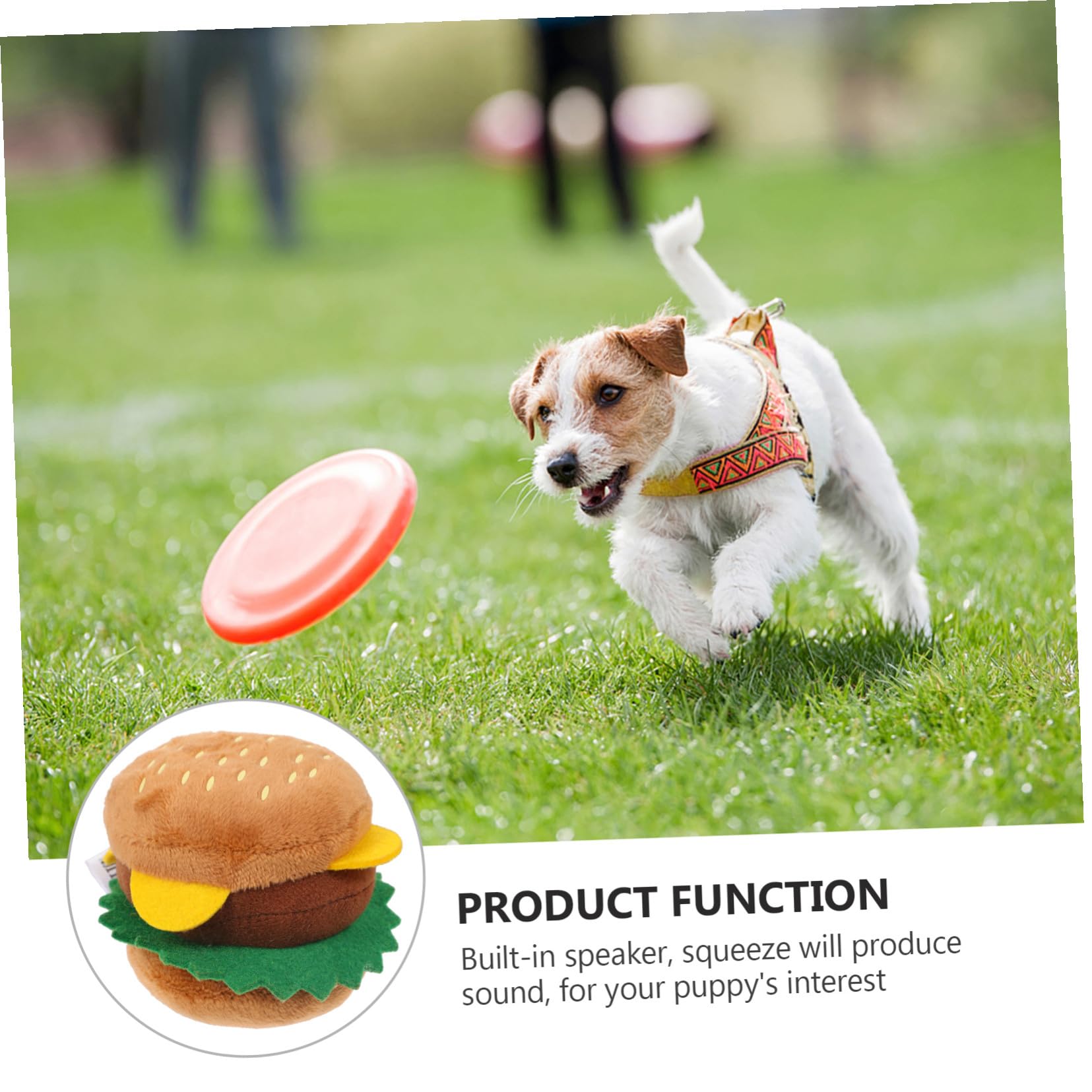 Toyvian Jouet à Mâcher et Soulager Le Stress en Peluche pour Chien Jouet Interactif Design Imitation Aliment Haut-Parleur Intégré pour Chiots, pour Jouer