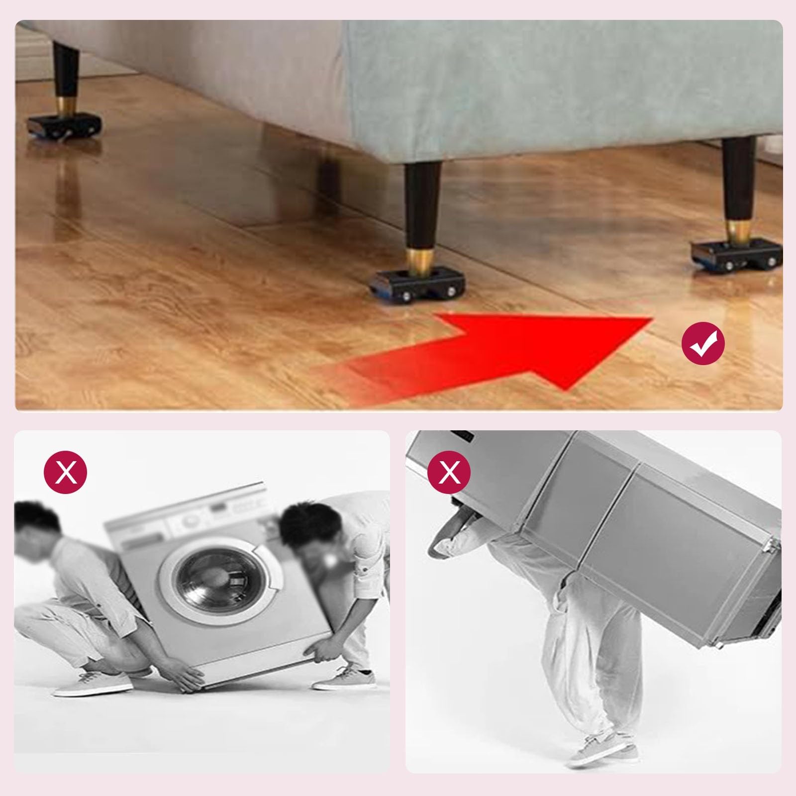 Plataforma Rodante For Patines con Maquinaria con Ruedas De Acero