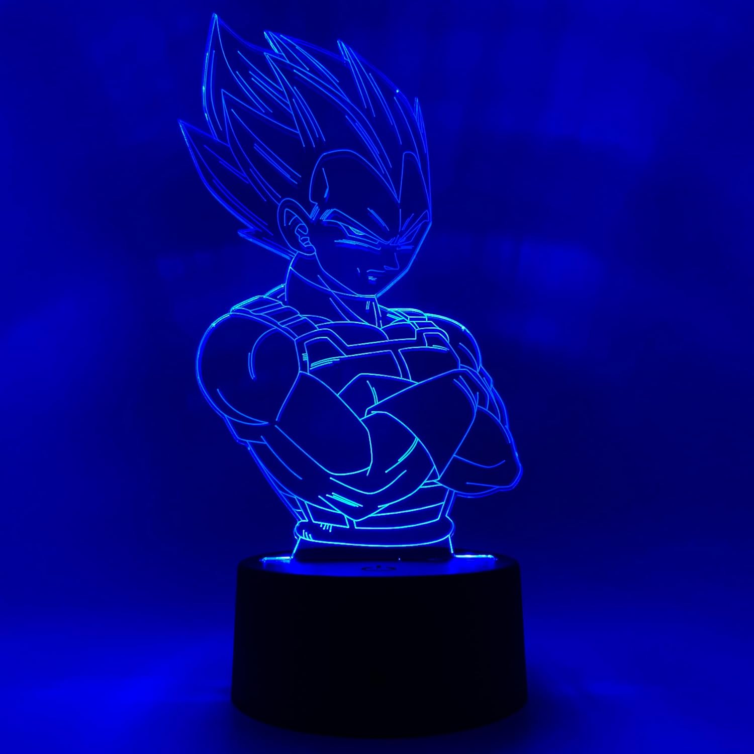Otaku Lamps Dragon Ball Super - Vegeta Anime Night Light, 16 Color RGB LED – Gift for Otaku