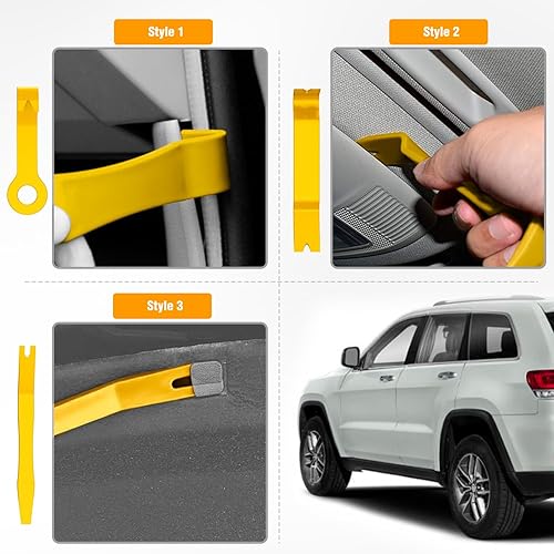 Vista 35 de GOOACC GRC-90 - Juego de 8 herramientas de eliminación de arañazos de ajuste automático, panel de tablero de audio para automóvil, kit de Azul
