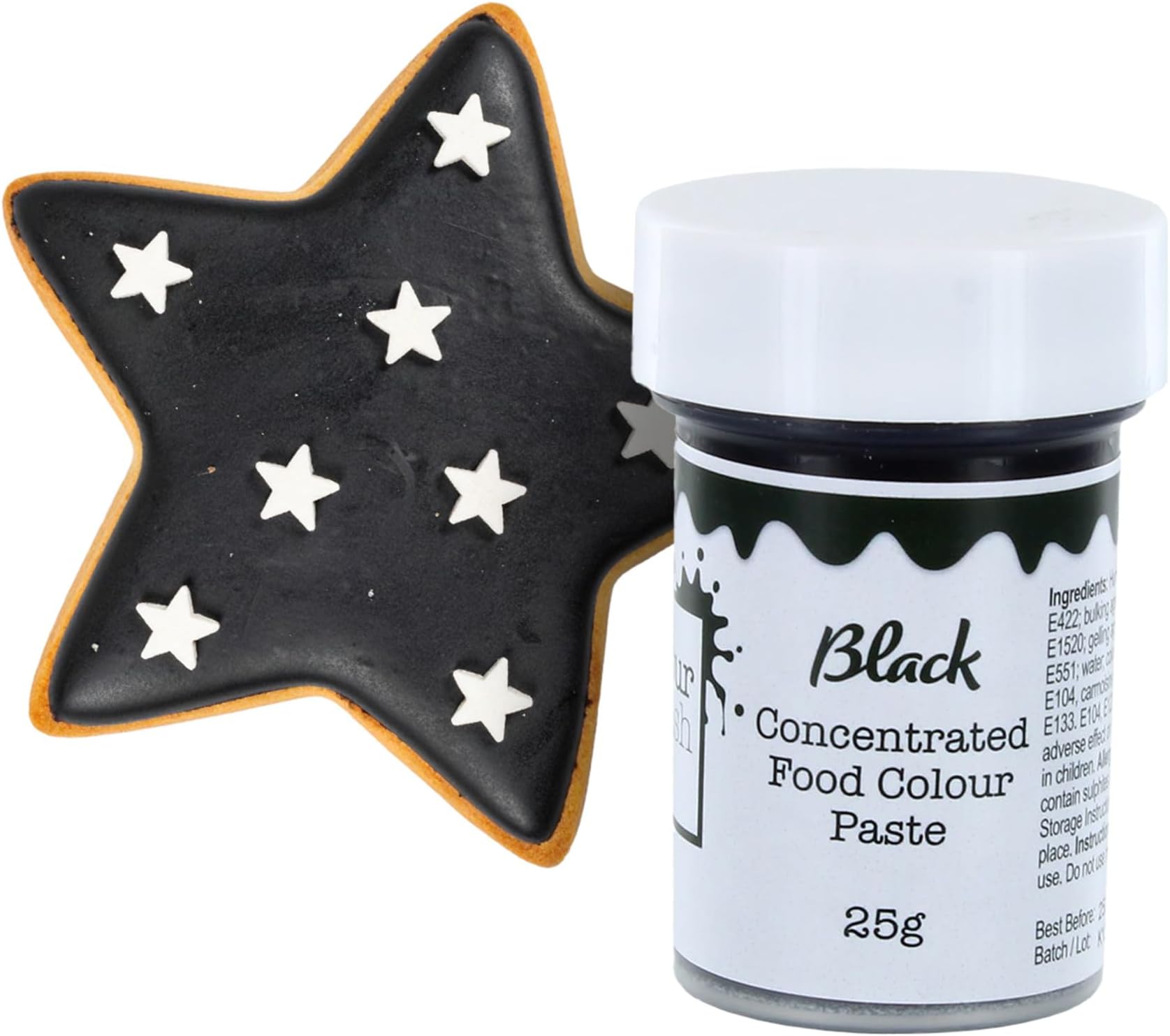 Colour Splash Concentrated Food Colouring Paste | Black | Vibrant Edible Colour For Baking, Colours Fondant, Buttercream, Cake Mix - 25g