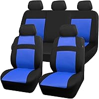 Vista 14 de CAR PASS Juego de fundas de asiento completas, Funda de asiento de malla de aire 3D con esponja compuesta de 5 mm en el interior, compatible