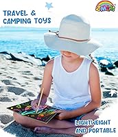 Vista 5 de ZMLM Papel para Rascar Arte-Manualidades Regalo: Paquete de 2 Cuadernos Arcoíris Suministros Juguetes Rellenos para Cesta de Pascua para Niñas