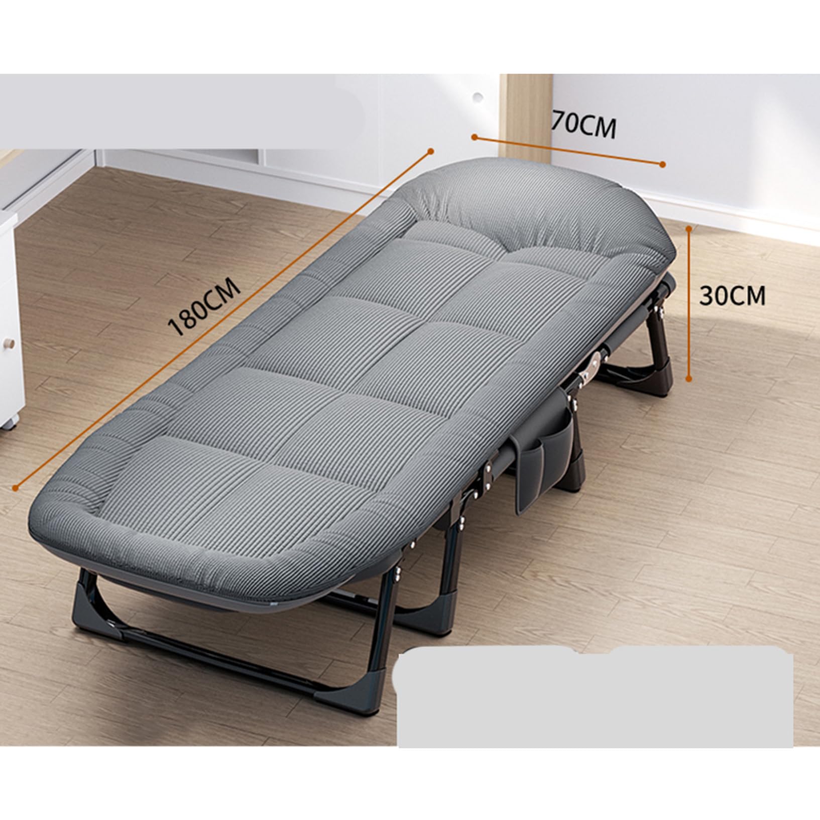 折りたたみベッド グレー ファブリック 約180cm x 70cm Amazon｜THLD 折りたたみベッド シングル グレー ベッド 組立不要 簡易