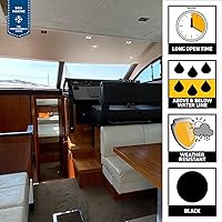 Vista 2 de SIKA Sikaflex-291 LOT Negro, Adhesivo y Sellador Marino Multiusos, Elástico y No Corrosivo - 10.1 fl. oz - Ideal para Aplicaciones en Madera, Fibra