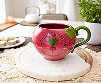 Vista 5 de Silver Buffalo The Office Schrute Farms - Taza de cerámica rústica esculpida en 3D, 20 onzas