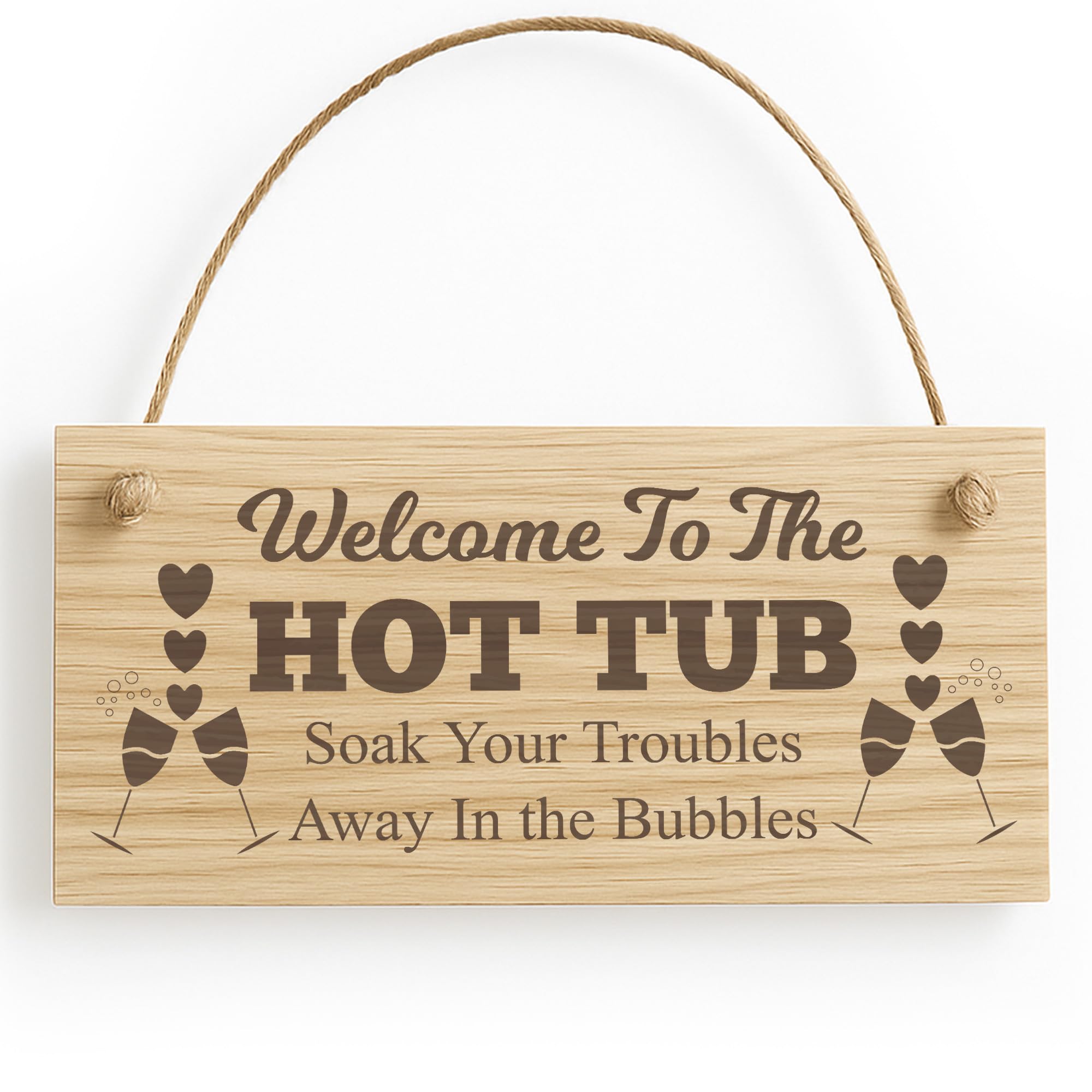 Red Ocean Welcome To The Hot Tub Wooden Sign Hot Tub Plaque For Garden Home Gifts