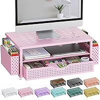gianotter Supporto per monitor con cassetto e portapenne, organizer da scrivania e accessori