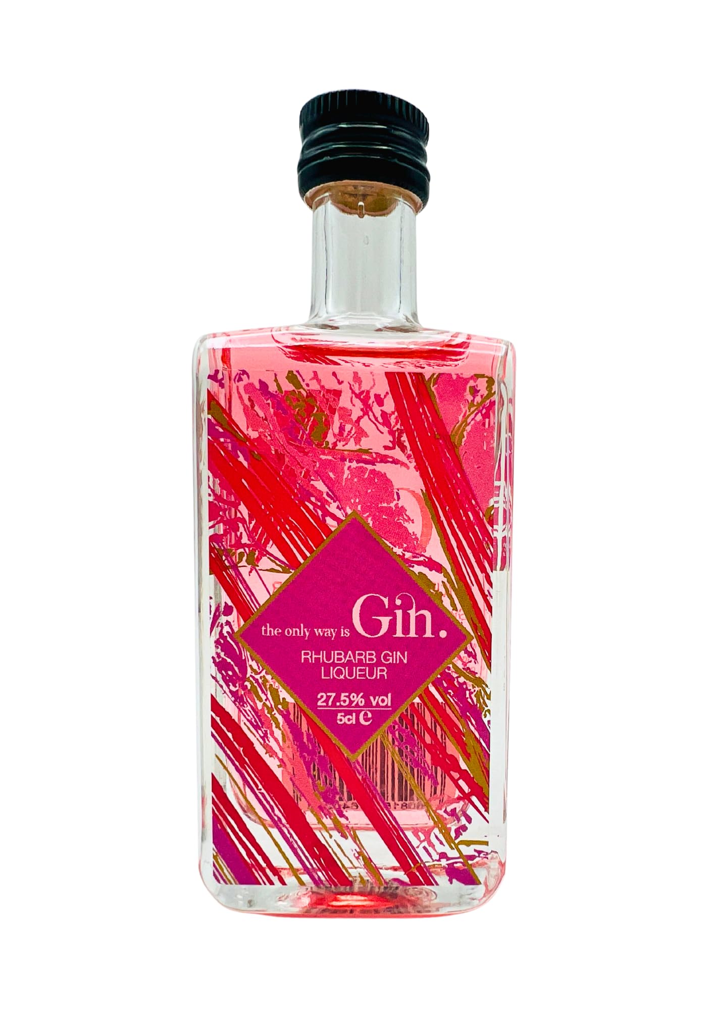 The Only Way Is Spirits - Rhubarb Gin Liqueur, Tangy & Sweet, 27.5% ABV, 5cl