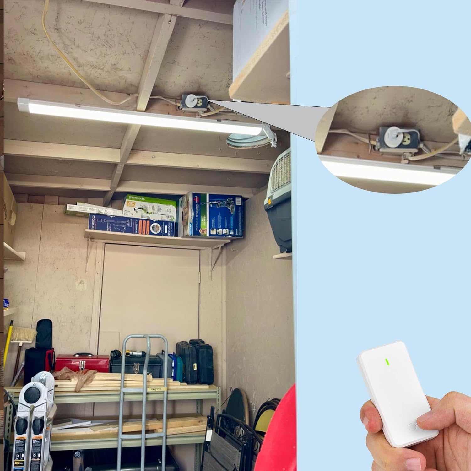 Wireless Wall Switch Remote Control Outlet+White Outlet,Greencycle 110V Outlet,4 Pack 15 Amp Decora Tamper Resistant Outlet,5-15R,3 Wire Square Outlet Wall Plug,Residential Commercial Grade,Ultra-Slim