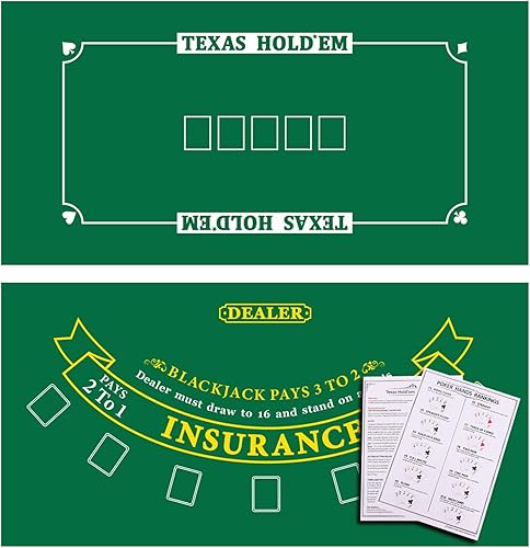 GSE Games Double-Sided Casino Felt Layout