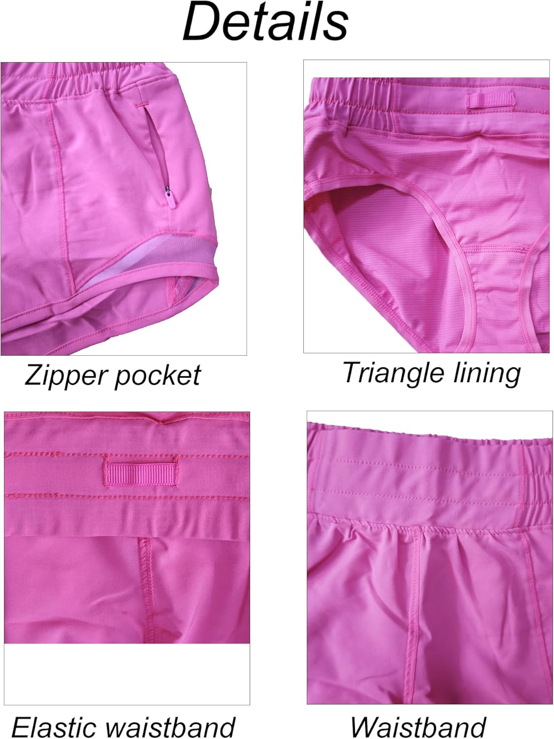 Girls Athletic Shorts Lightweight Running Shorts for Teen Girls Kids Liner with Zip Pocket and Elastic - Image 4