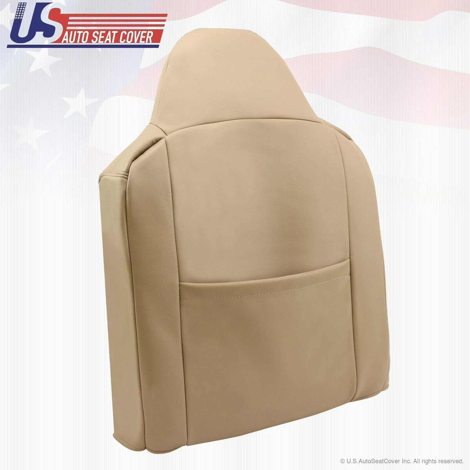2002-07 for for Ford F250 F-350 Driver Top Lean Back Replacement Leather Seat Cover Tan