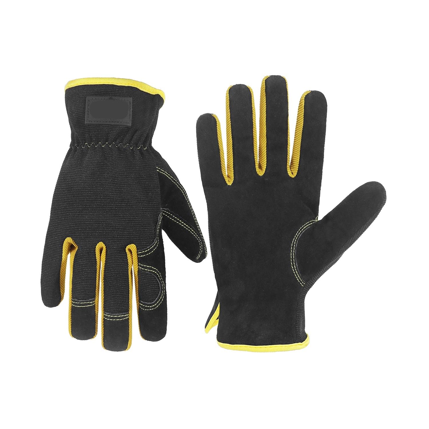 Guantes De Trabajo De Invierno Guantes de Cuero for jardinería, Guantes de Trabajo utilitarios for mecánicos, construcción, Conductores, diseño Transpirable de destreza para Jardín, Granja(XL)