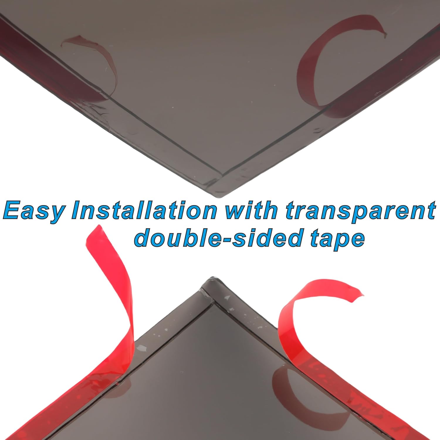 Smoked Black Tail Light Lamp Tint Cover Guard Trim Decoration Exterior Accessories for Infiniti Q50 2014-2017 Easy Installation