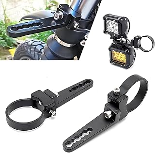 Downhill Light Bar Mounting Bracket, Bumper Roof Rack Luggage Rack Pipe Clamp Bracket Base for Work Lamps Long Strip Lights, 1.75" Roll Cage Clamps Kit, for Off-Road Vehicle Motorcycles (Black)