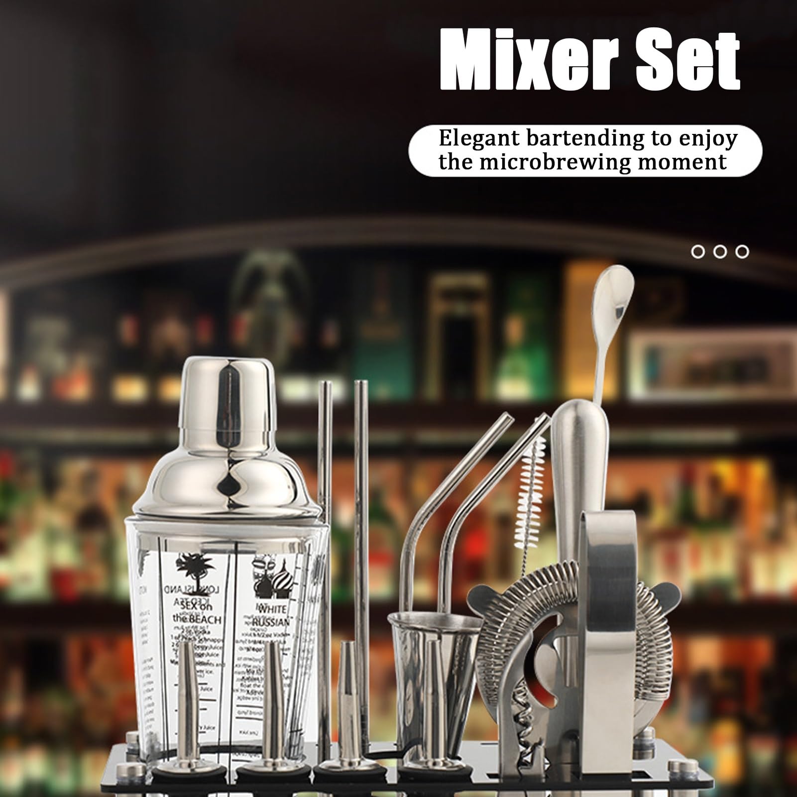 Cocktail Kit Kit Complet Boston Shaker 16 Pièces - Acier Inoxydable - Pour Cocktails Professionnels Kit Cocktail Cocktail Kit Kit Complet Boston Shaker 16 Pièces - Acier Inoxydable - Pour Cocktails Professionnels Kit Cocktail