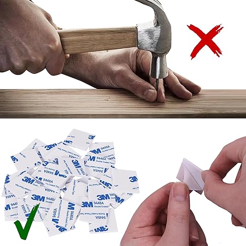 Miniatura 5 de 100 cintas adhesivas de espuma de doble cara, para automóvil, hogar, decoración de fiestas, 1.063 x 1.063 x 0.079 in, (blanco cuadrado)