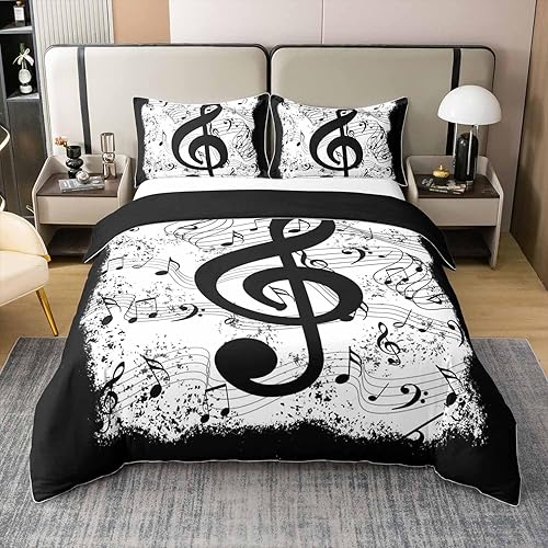 Miniatura 38 de Juego de ropa de cama de cinta musical retro, tamaño matrimonial, radios vintage, 100% algodón, funda de edredón de casete de audio de los años 80,