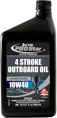 Miniatura 1 de STAR BRITE Super Premium - Aceite marino de 4 tiempos, mezcla sintética 10W-40, aceite de motor para fueraborda, interior de gasolina y unidades de