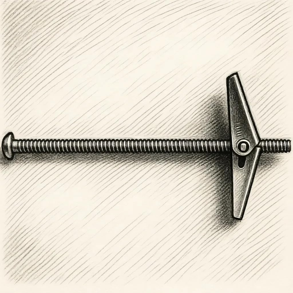 SANTIE 1/4 in. x 3 in. Zinc-Plated Toggle Bolt with Round-Head Phillips Drive Screw - 1 PC