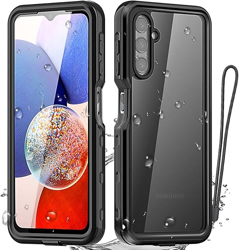 AICase Funda impermeable para Samsung Galaxy A14 5G, transparente, a prueba de agua, a prueba de golpes, a prueba de polvo, a prueba de nieve,
