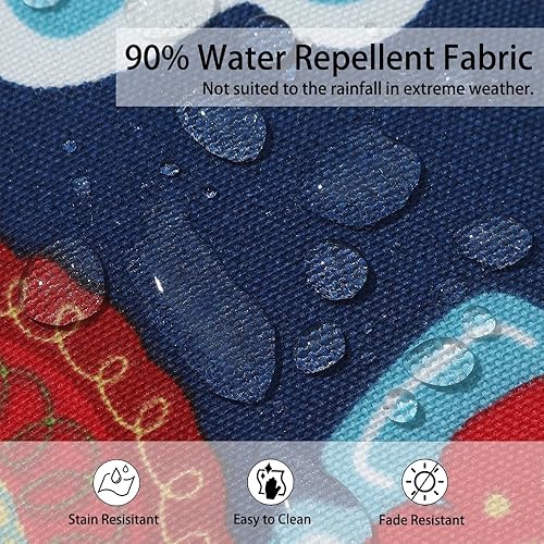 Miniatura 3 de Magpie Fabrics Paquete de 2 fundas de almohada impermeables para exteriores de 18 x 18 pulgadas, fundas de almohada decorativas para jardín, patio,