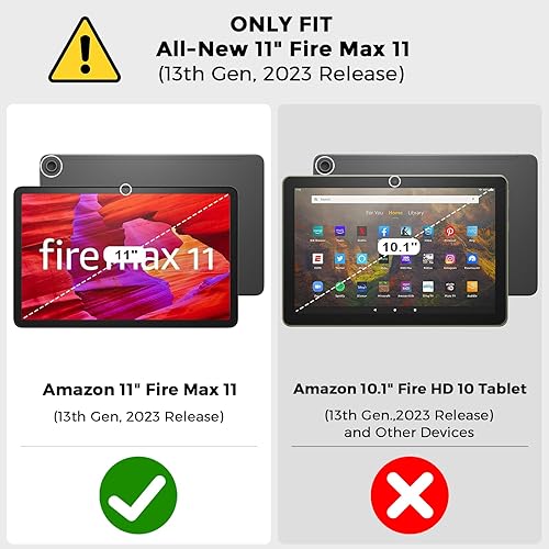 Miniatura 2 de VORI Funda para tableta Tienda Kindle Fire Max 11 (13 generación, versión 2023), funda plegable delgada con función de encendidoapagado automático y