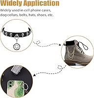 Vista 7 de Juego de 60 remaches de cabeza redonda atornillados con anillo de tracción, 3 colores de 0.315 pulgadas (0.315 in), kit de remaches de cuero