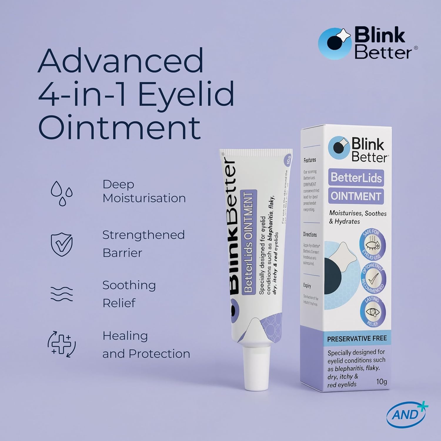 BetterLids Eyelid Ointment for Dry, Itchy & Sensitive Eyelids – Deep-Moisturising Oat Complex with Shea Butter & Panthenol to Hydrate, Nourish & Soothe Delicate Eyelid Skin – 0.34 oz - Image 2