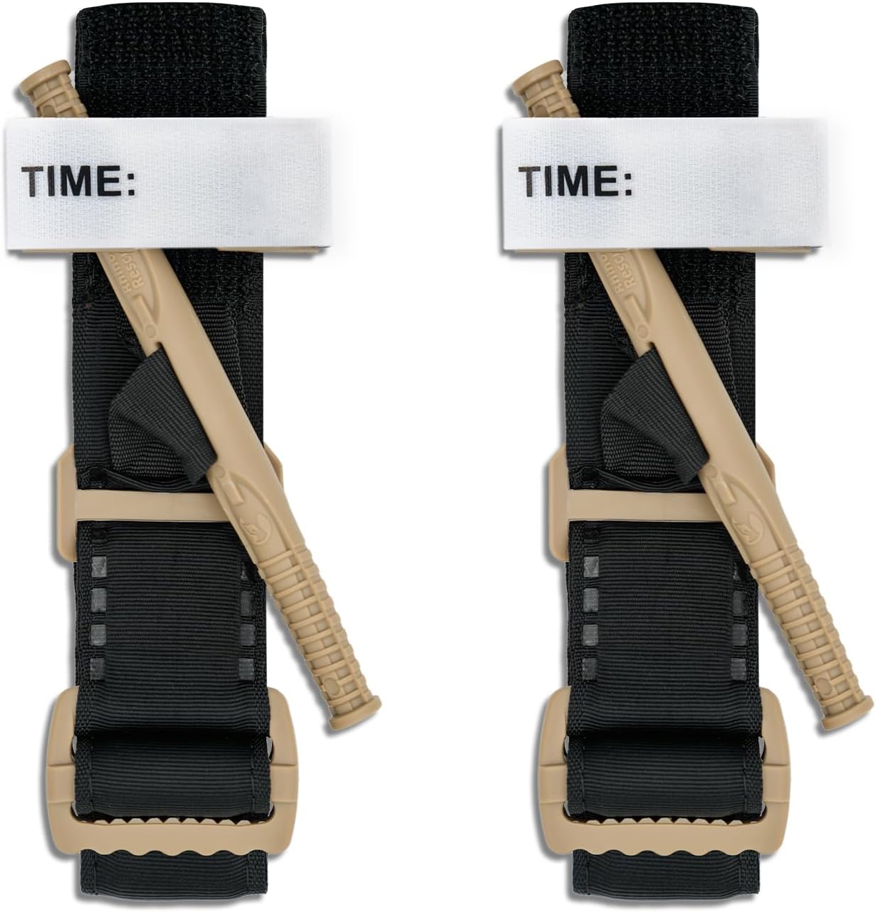 RHINO RESCUE Medical Tourniquets One-Handed, Emergency Hemorrhage First Aid Kit, Combat Outdoor Control Life Saving EMT Mil-Spec Tactical with Windlass 2pcs Coyote