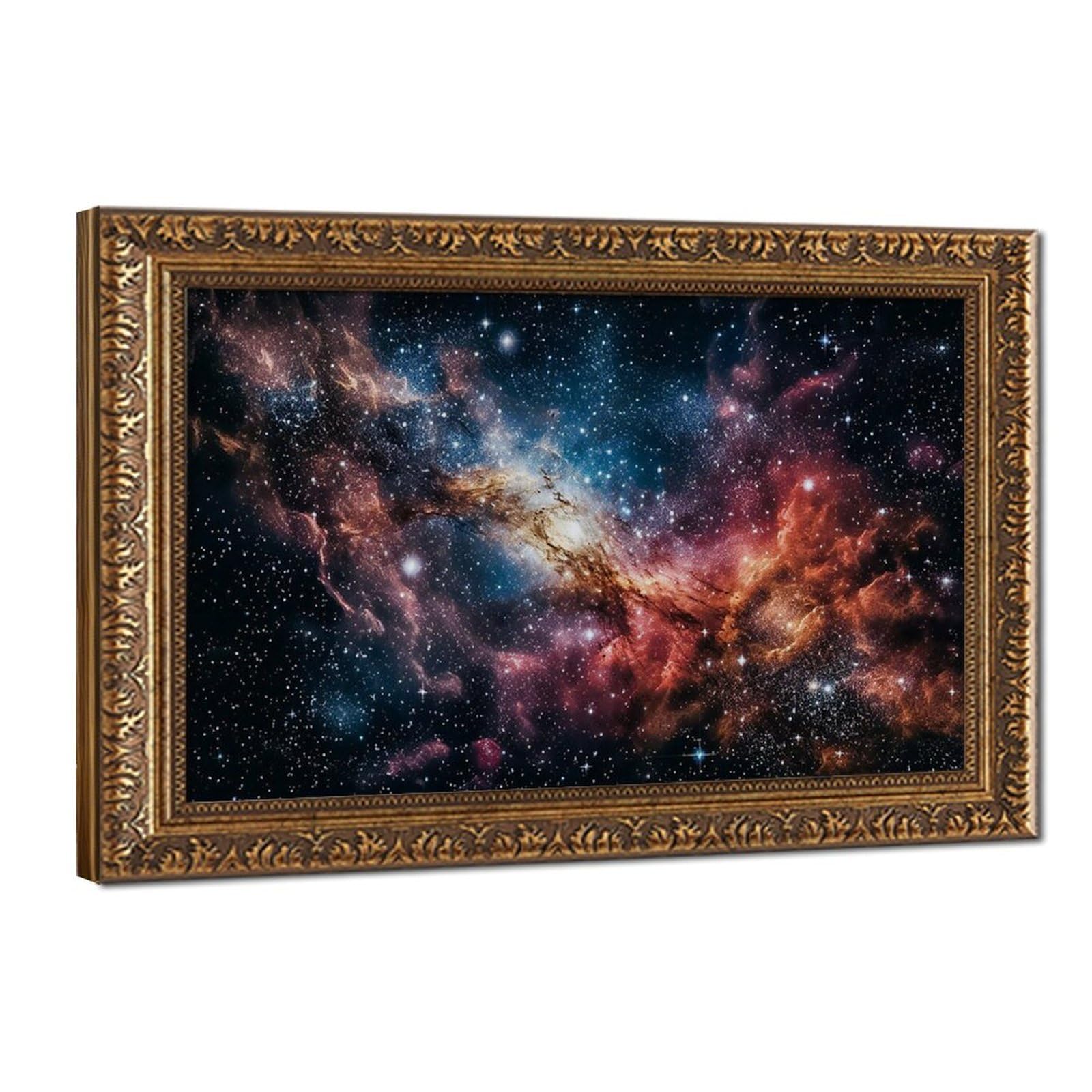 Bareronor Galaxy Nebula Cosmic Space Canvas Poster Bedroom Decor Landscape Office Room Decor Gift 16" L X 24" W