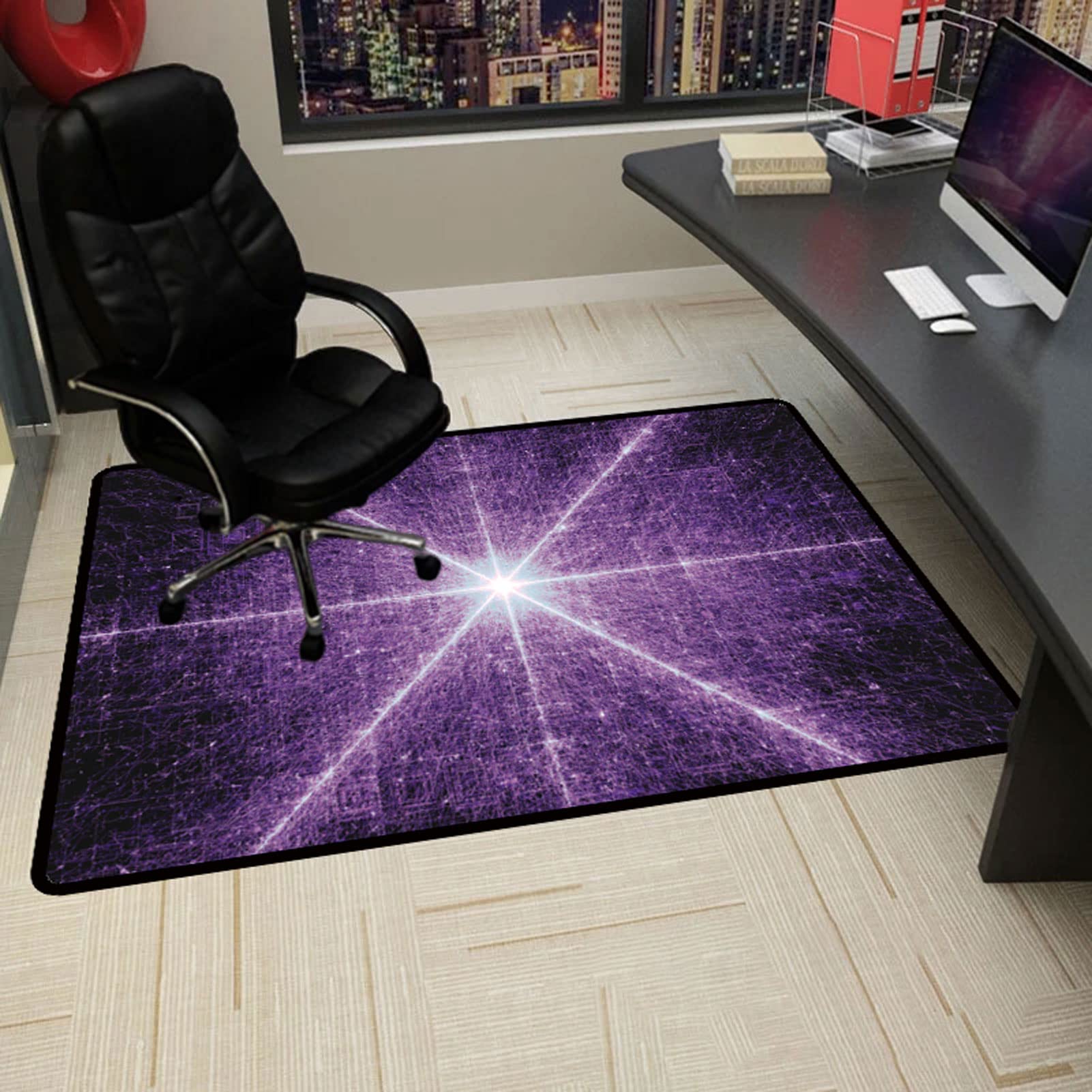 mata pod krzesło biurowe na dywan, Mata na krzesło biurowe do gier dywan i podłogę z twardego drewna Ochraniacz podłogowa Antypoślizgowa dla domu(120x160CM)