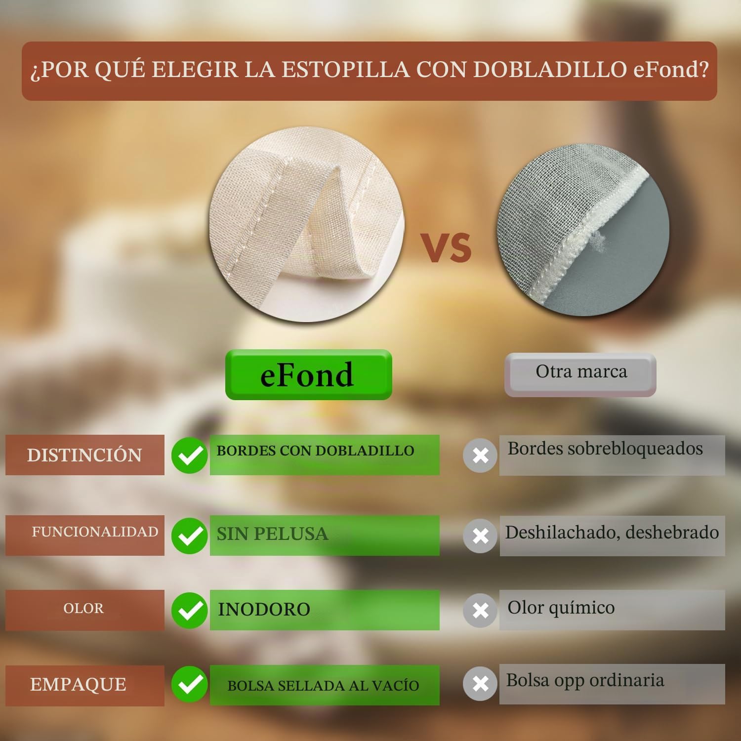 eFond 4 Piezas Telas Filtrante Reutilizable de Algodón Puro sin Blanquear 50x50cm - Colador Ultrafino Lavable para Queso, Zumos y Cocina - Grado 100 (Tela de Filtración, Cheese Cloth)